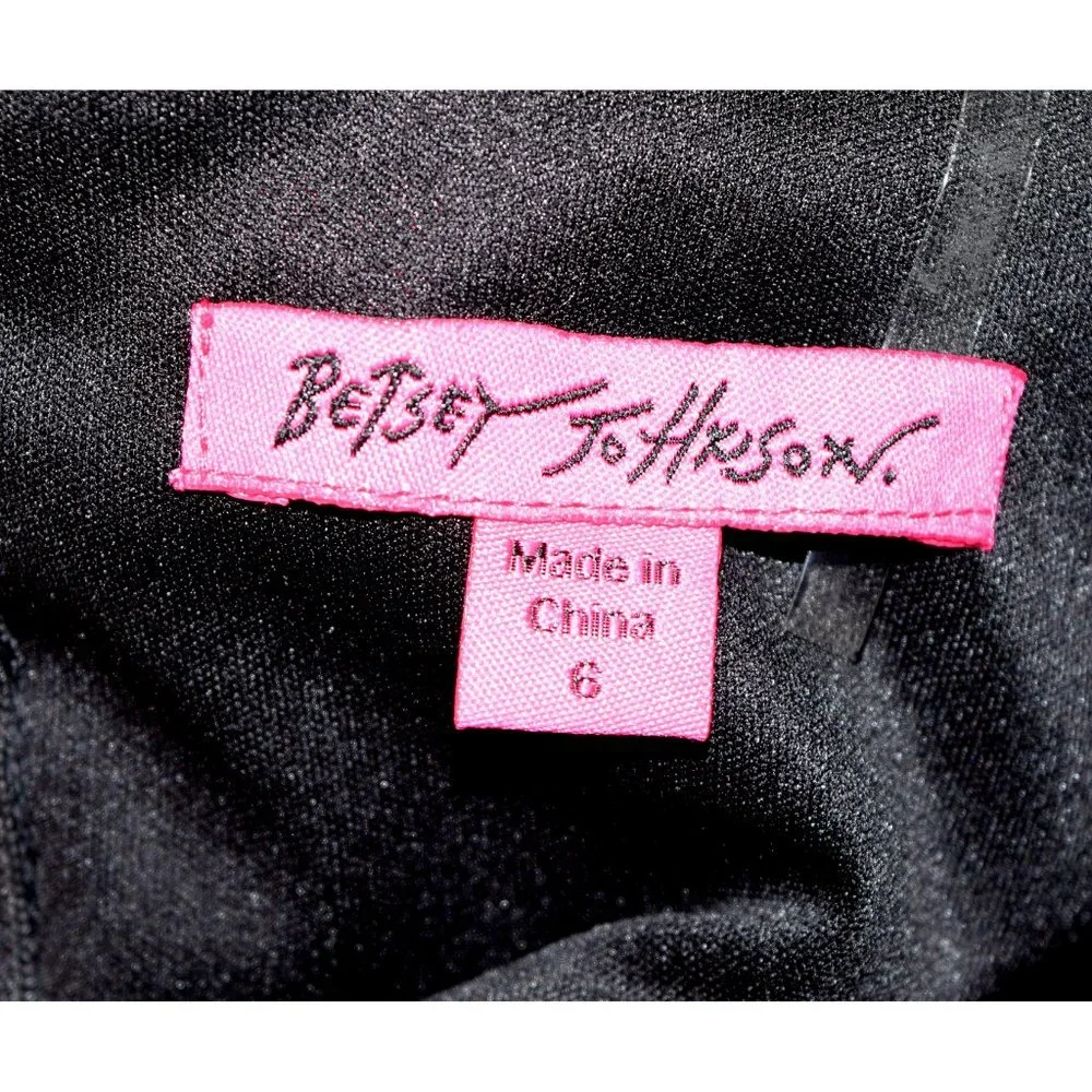 Betsey Johnson Rose and Polka Dot Mini Dress size6 - Picture 7 of 10